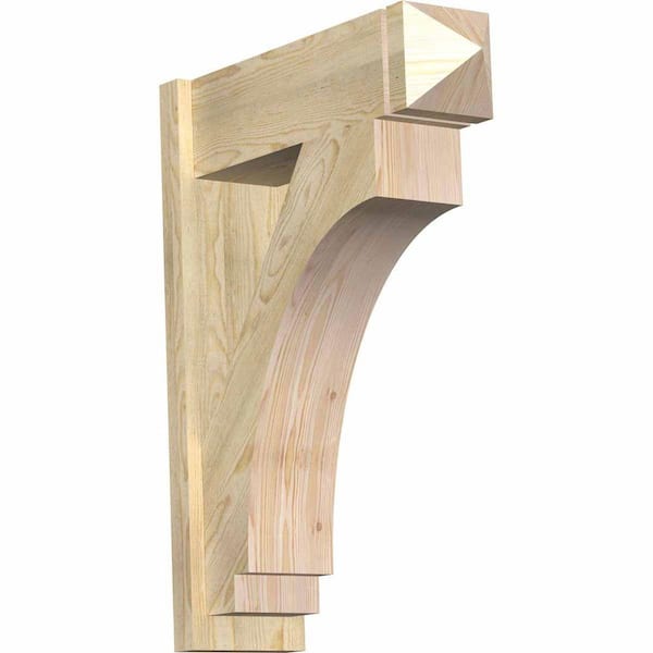 Ekena Millwork 8 in. x 34 in. x 26 in. Douglas Fir Imperial Arts and Crafts Rough Sawn Outlooker