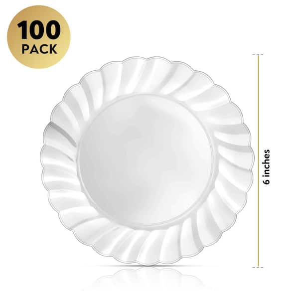 Celel 100 Pack 6 Inch Small Square Paper Plates, Bend-Resist 6 Inch  Compostable Plates for Bagel, Cupcake, Snack, Finger Food, Dessert