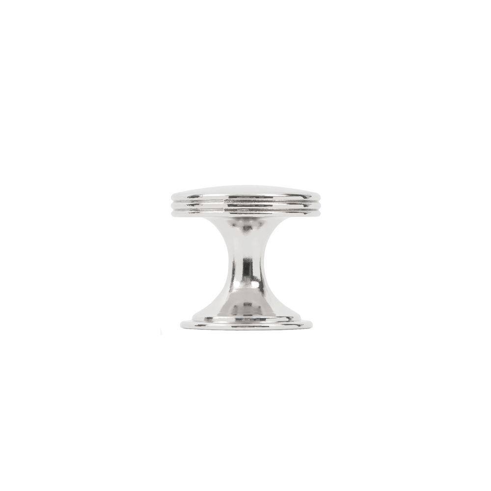 Elon Polished Nickel Round Cabinet Knob with Mounting Hardware