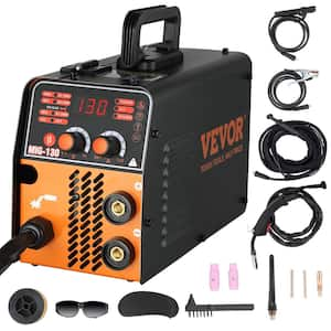 MIG Welder, 130A Flux Core Welder, 3 in 1 Combo MMA/MIG/LIFT TIG Welder Machine, Portable MIG-130 Welding Machine, Volts