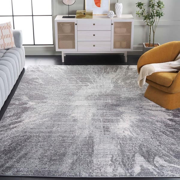 Tulum 10 ft. x 13 ft. Ivory/Gray Abstract Area Rug