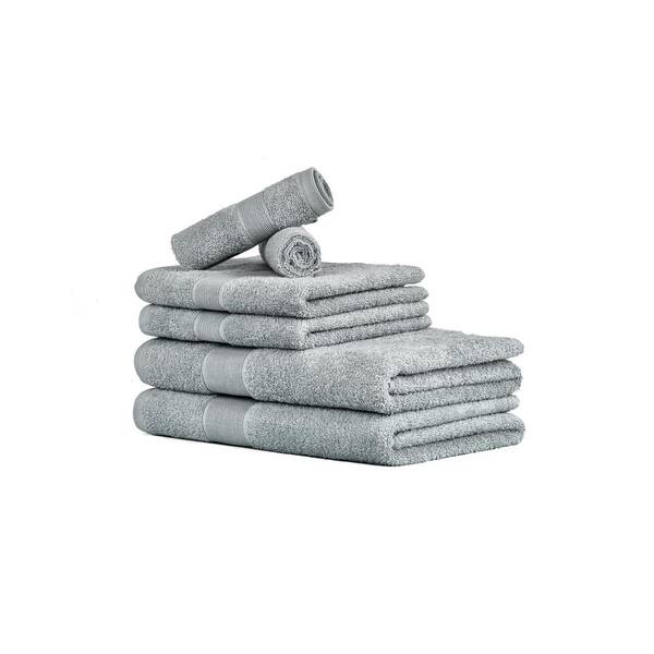 SPITIKO HOMES 6-Piece Spring Summer Carded 100% Cotton Towel Set