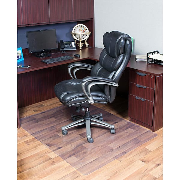 Clear Rectangle Office Chair Mat, Under Chair Mat Hardwood Floor