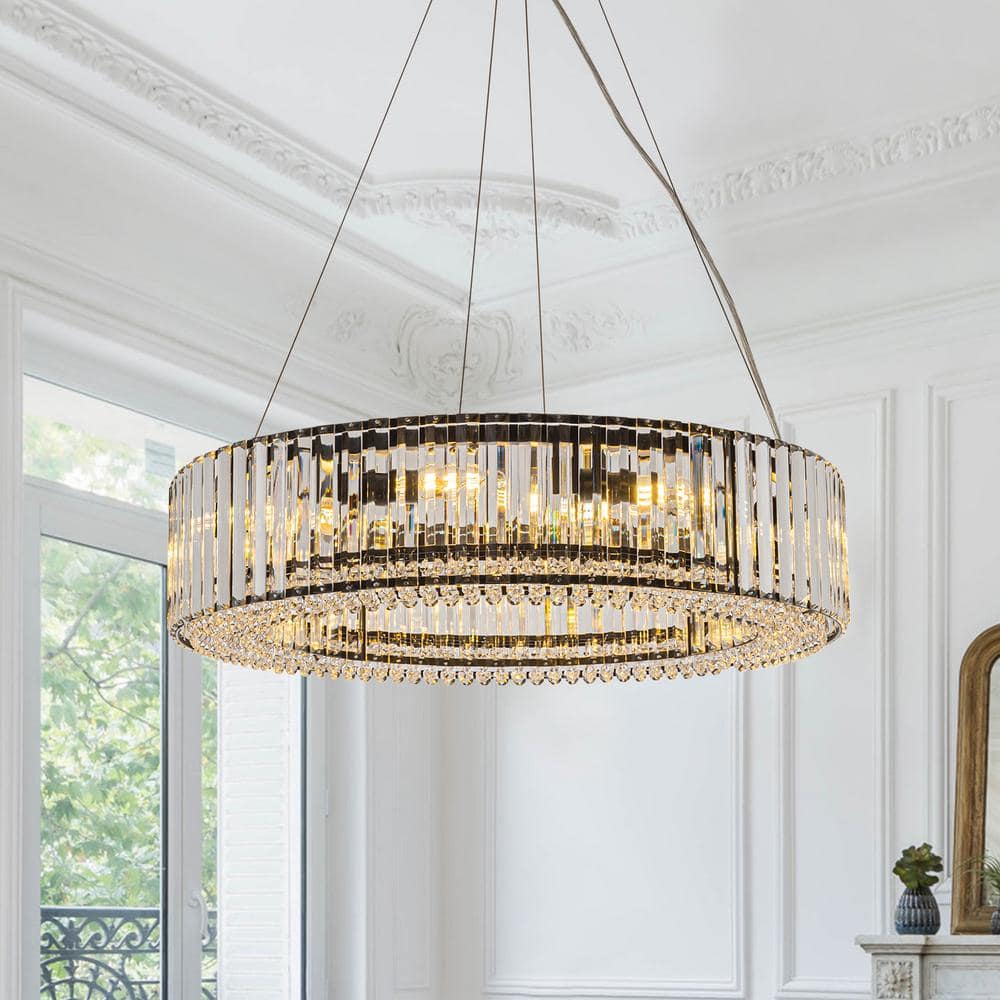 EDISLIVE Orillia Contemporary 25.98 in. 8-Light Black EDISLIVE Orillia Contemporary 25.98 in. 8-Light Black