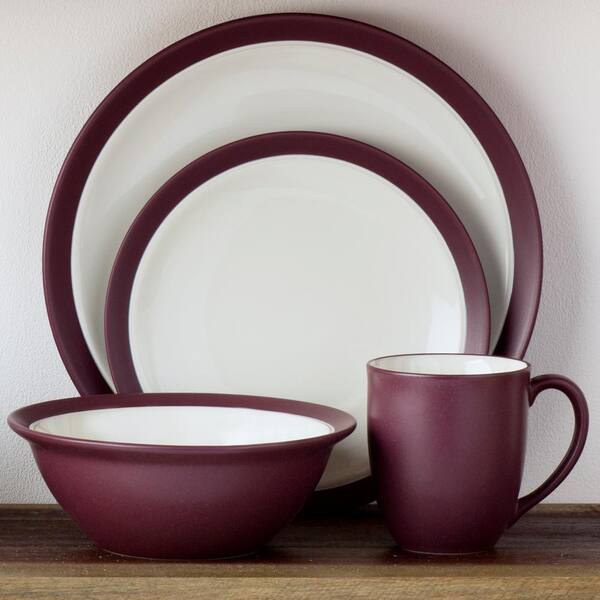 Burgundy shop dish set