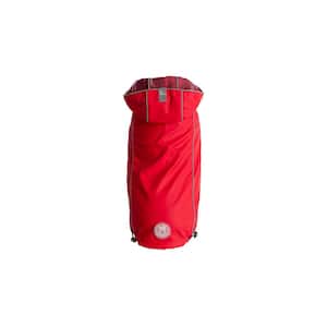 2X-Small Red Reversible Elasto-Fit Raincoat for Dogs