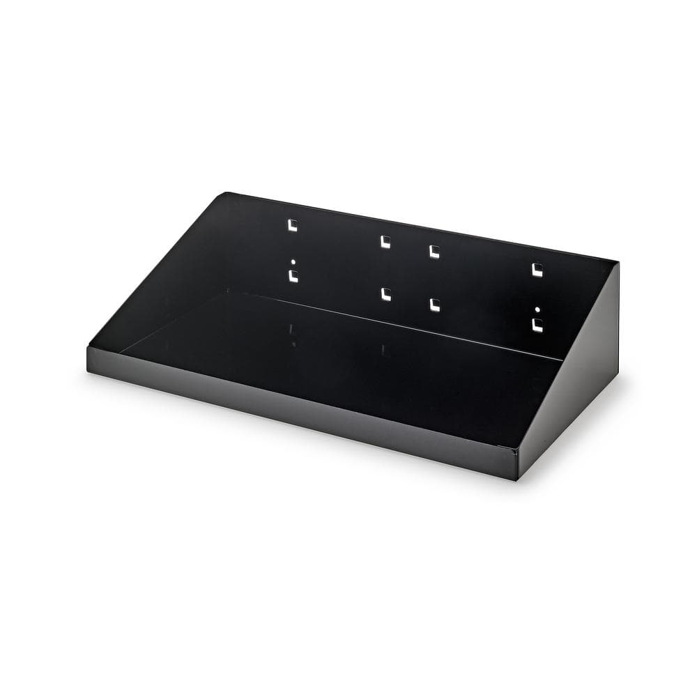 12 in. W x 6 in. D Black Epoxy Powder Coated Steel Garage Wall Shelf price history on PriceWatchPro