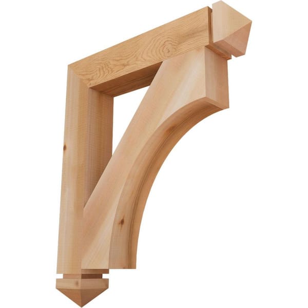 Ekena Millwork 3.5 in. x 28 in. x 24 in. Western Red Cedar Westlake Arts and Crafts Smooth Bracket