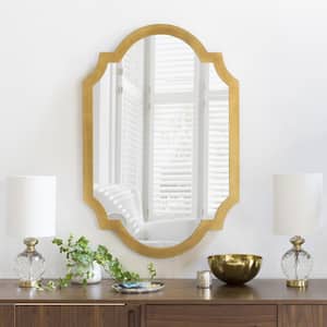 Large Rectangle Gold Contemporary Mirror (45 in. H x 30 in. W)