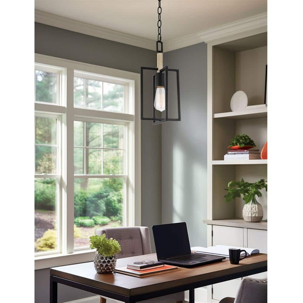Sheffield Sandblasted Black Metal Farmhouse Pendant Light