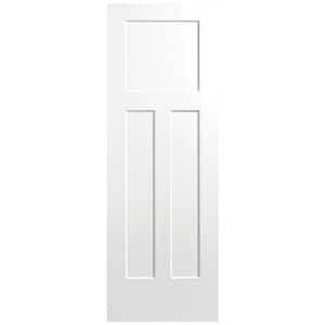 28 in. x 80 in. 3-Panel Winslow Single Bore Solid Core Ultra Pure White Molded Composite Interior Door Slab