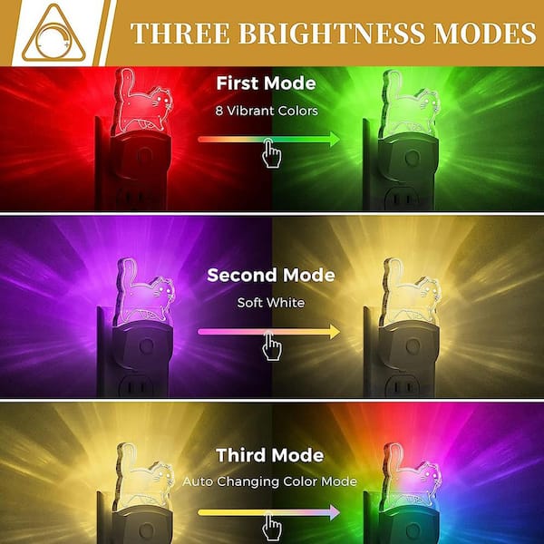 Briignite 0.5-Watt Plug-In Color-Changing Kids Night Light with