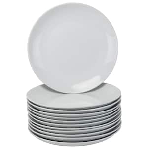 12-Piece Casual White Porcelain Dinnerware Set