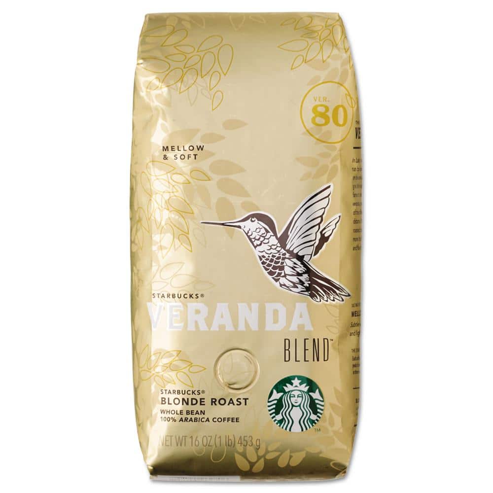 Starbucks VERANDA BLEND 1 lb. Coffee, Light Roast, Whole Coffee Beans ...