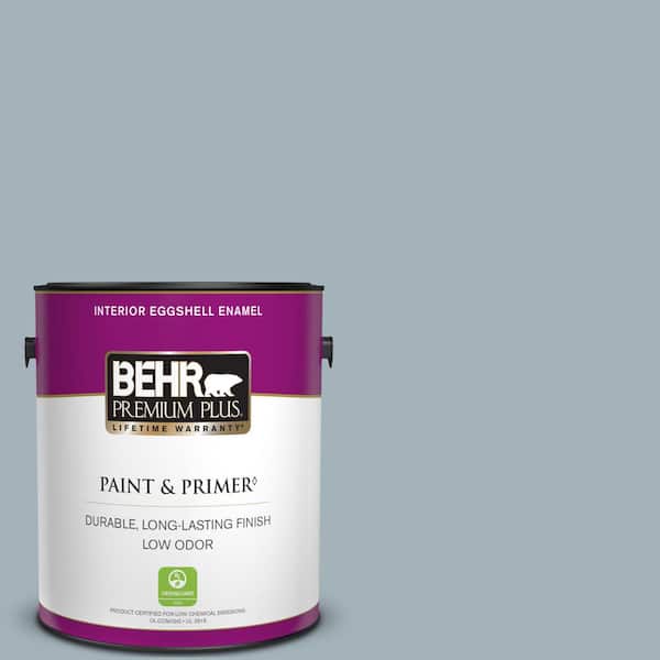 BEHR PREMIUM PLUS 1 gal. #PPF-27 Porch Ceiling Eggshell Enamel Low Odor Interior Paint & Primer