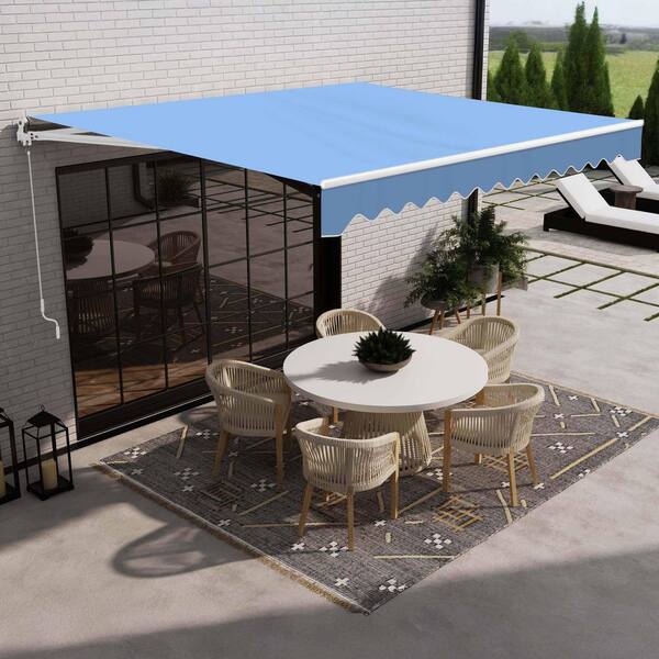 ALEKO 10' x 8' Motorized Retractable Patio Awning, Sand Color ALEKO 10' x 8' Motorized Retractable Patio Awning, Sand Color