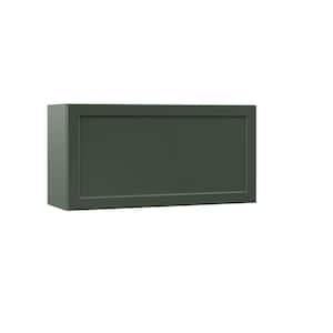 Designer Series Melvern 36 in. W x 12 in. D x 18 in. H Assembled Shaker Wall Kitchen Cabinet in Forest with Lift Up Door