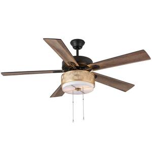 Triana Transitional 52 in. Indoor Oil Rubbed Bronze Ceiling Fan with Light Kit