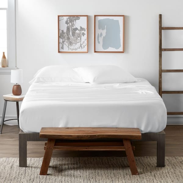 Becky Cameron Home Collection 4-Piece White Solid 300 Thread Count California King Sheet Set