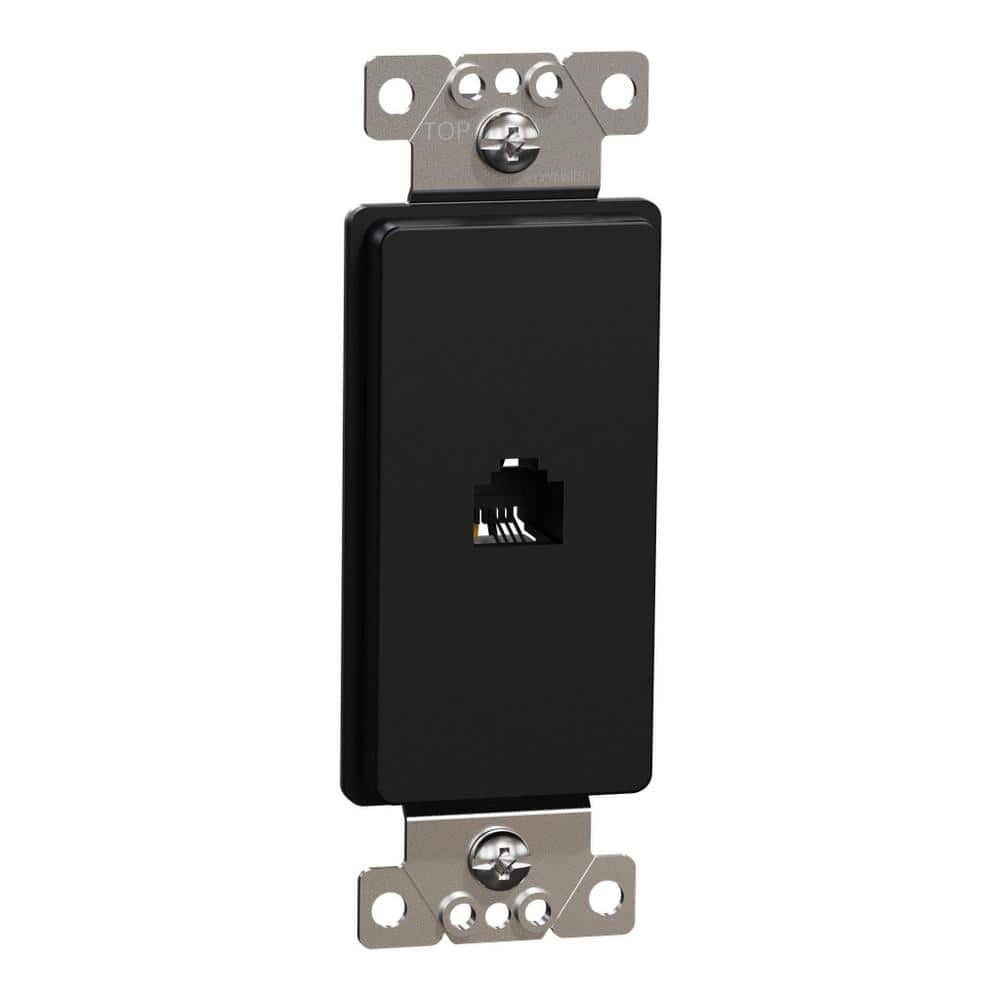 X Series 1-Gang Ethernet Datacom RJ11 4 Conductor Telephone Phone Jack Cable Metal Wall Plate Matte Black price history on PriceWatchPro