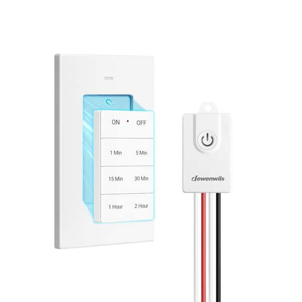 15 Amp 120-Volt 120-Min Indoor Wireless Remote Control Countdown Timer Switch Neutral Required-White