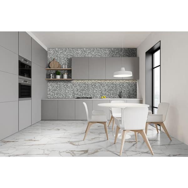 Majestic Nugget 12 in. x 24 in. Polished Porcelain Marble Look Floor and Wall Tile (11.64 sq. ft./Case)