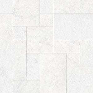 Crystal White Sandblast Marble Paver Tile Kit (10-Piece)(10 Kits/160 Sq. ft./Pallet)