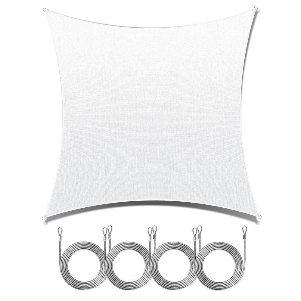 16 ft. x 16 ft. Square Sun Shade Sail with Rope-White price history on PriceWatchPro