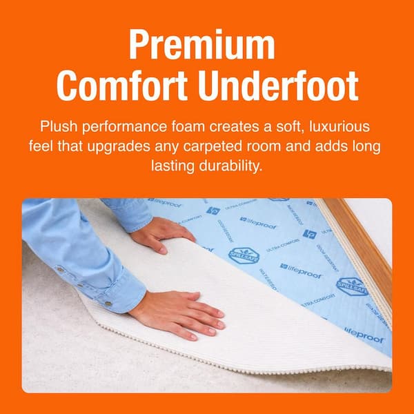 Lifeproof 1/2 in. Thick Premium Comfort Foam Double-Sided Carpet
