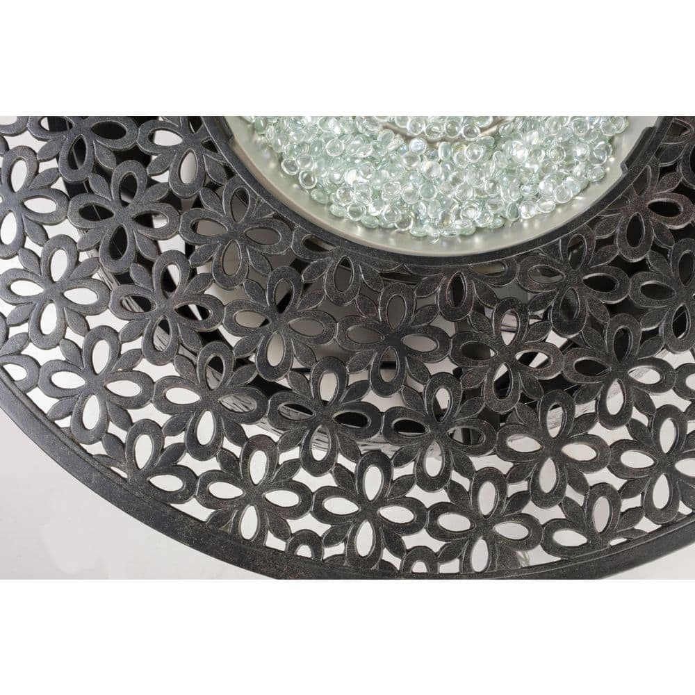 48" Bronze Cast Aluminum Round Gas Fire Pit Table
