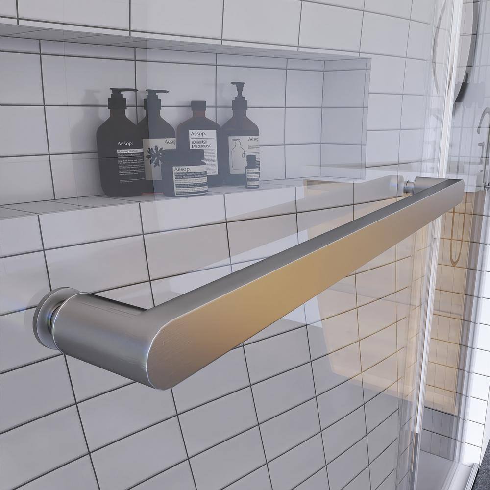 56-60" Brushed Nickel and Glass Sliding Shower Door