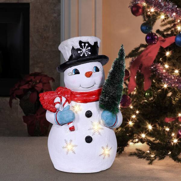 Vintage Snowman Hand Painted Lights up Christmas & Winter