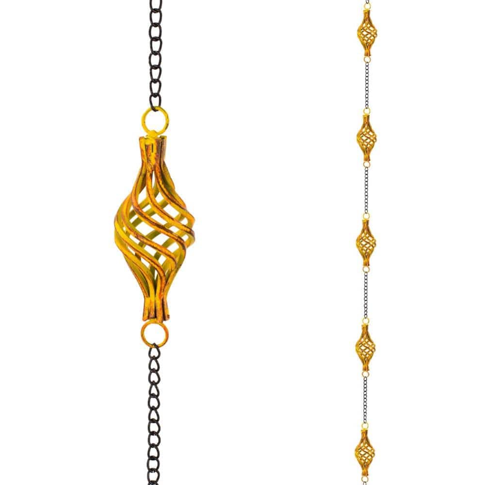 9.8 ft Rain Chain Decorative Gutter Downspout Alternative Gold 1 Piece price history on PriceWatchPro