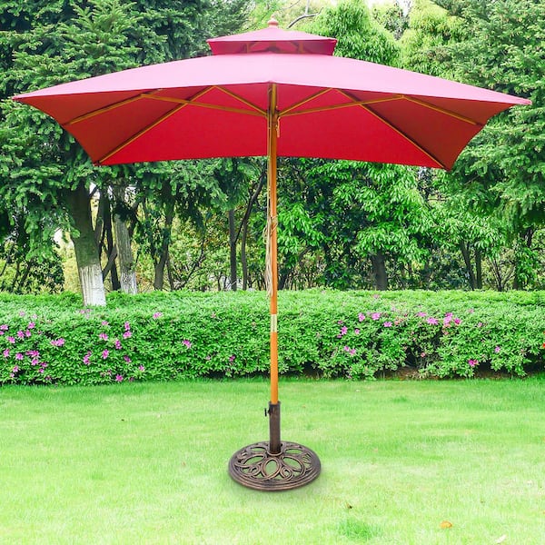 23.6 lbs. Cast Iron Patio Umbrella Base in Bronze