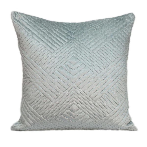 PARKLAND COLLECTION Gaia Transitional Quilted Gray Throw Pillow