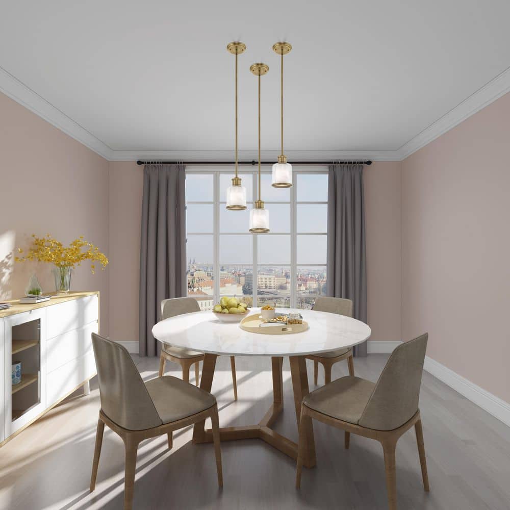 Antique Brass Mini Pendant with Glass Shade for Indoor/Outdoor