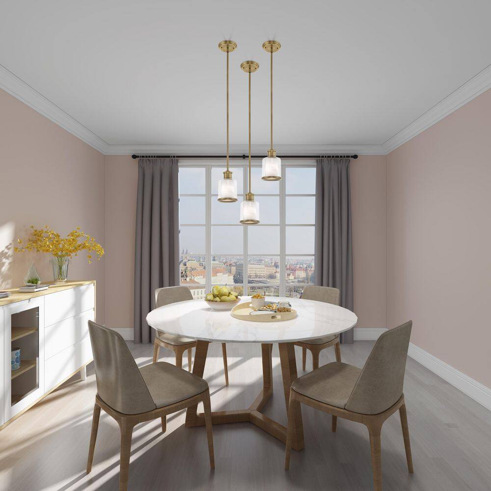 Antique Brass Mini Pendant with Glass Shade for Indoor/Outdoor