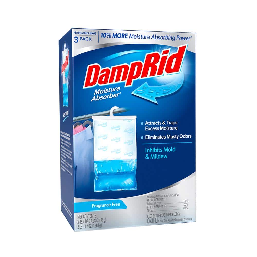 DampRid 15.4 oz Hanging Moisture Absorber, Pack of 3, Fragrance Free  FG83FFESB - The Home Depot