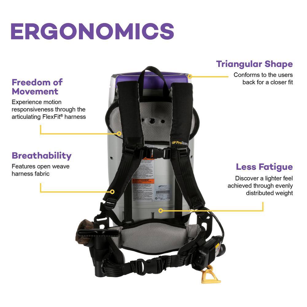 Gray HEPA Filter Commercial Backpack Vacuum Cleaner