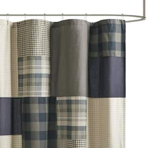 Winter Hills Tan 72 in. 100% Cotton Shower Curtain