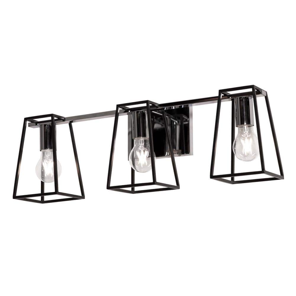Black And Chrome Vanity Light