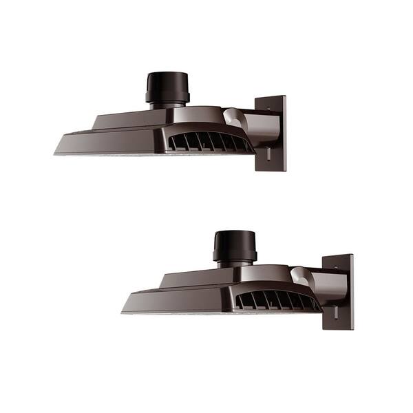 PROBRITE 100-Watt Bronze Outdoor Integrated LED Commercial High Output Area Light, 13500 Lumens (2-Pack)
