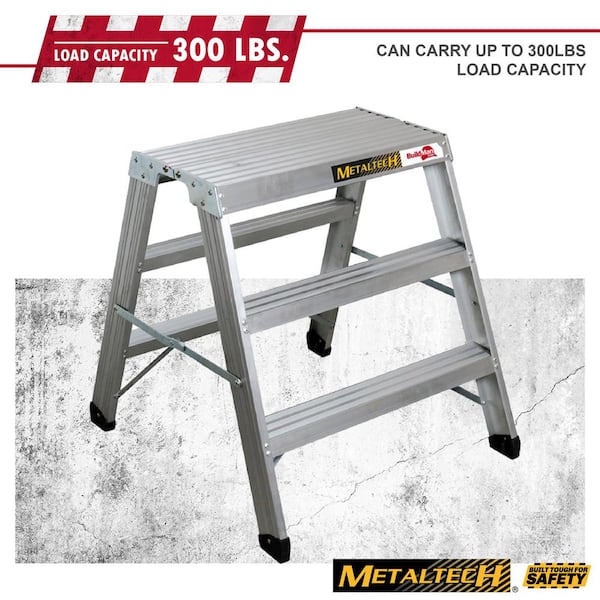 Metro Metals Aluuminium Platform Ladder (4 Stap) : : Home  Improvement