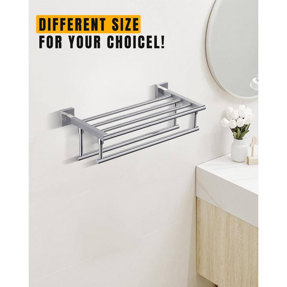 20 Inch Brushed Nickel Stainless Steel Wall Mounted Towel Rack
