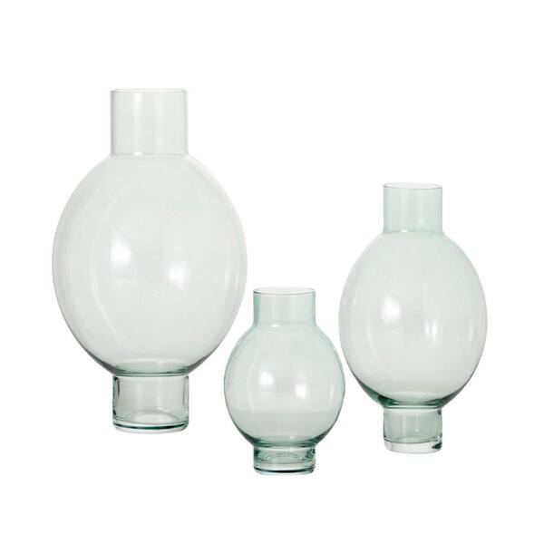SULLIVANS 12 in. 9 in. and 6 in. Glass Hurricane Vase (Set of 3)