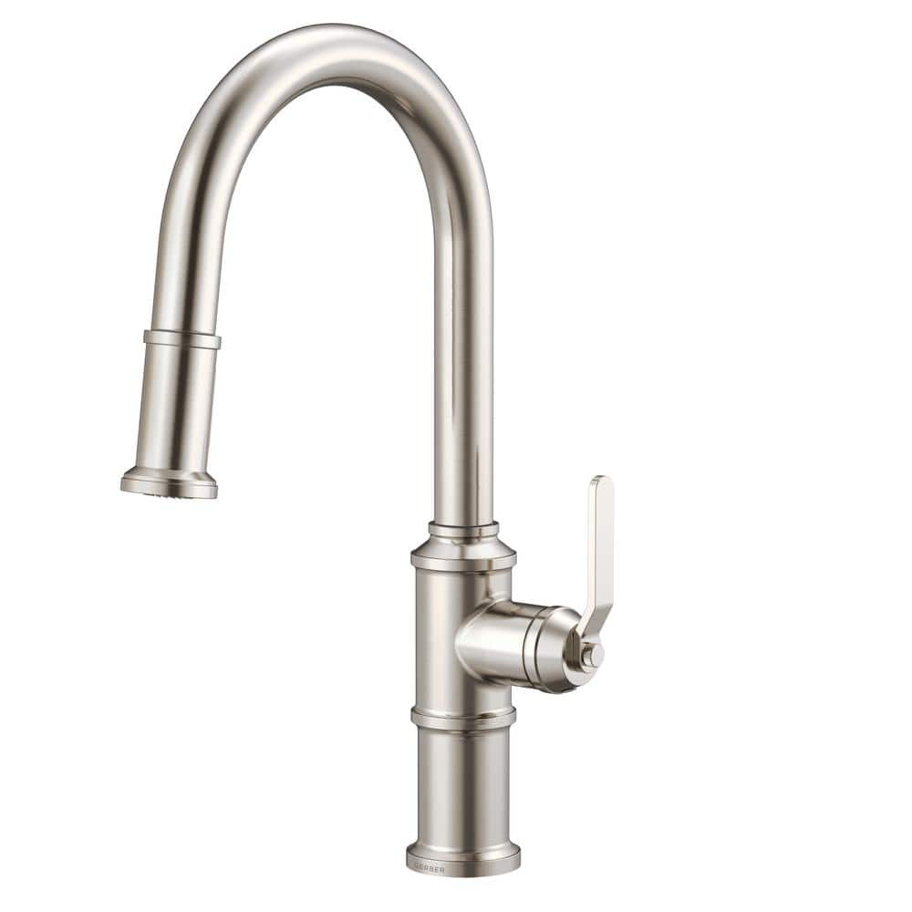 Gerber Kinzie 1-Handle Pull Down Kitchen Faucet with 1.75 GPM Deck Mount in Stainless Steel