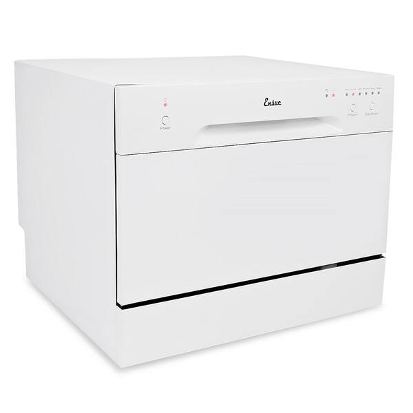 Barton 18 in. White Electronic Portable 120Volt Dishwasher with 6