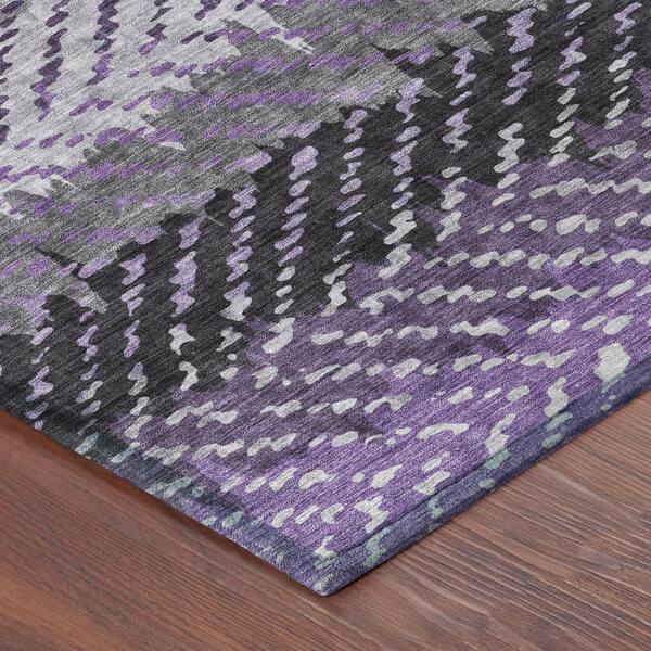 Chantille Machine Washable Indoor/Outdoor Abstract ACN2740 Plum 2 ft. x 3 ft. Accent Rug