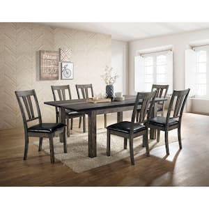 Drexel 7-Piece Gray Dining Set with 6 Cushioned Chairs