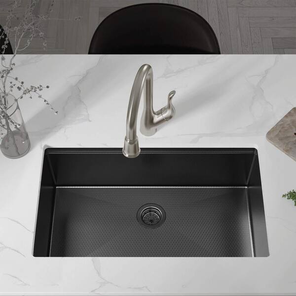 Beslend 32'' L Undermount Single Bowl Stainless Steel Kitchen Sink